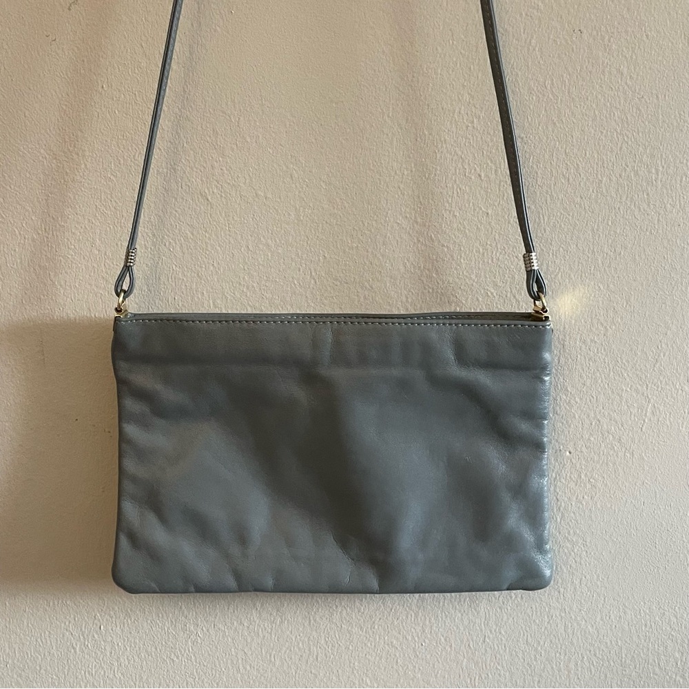 Vintage 80s Karnig Mann Grey Leather Handbag – Excellent Vintage Condition - Picture 11 of 15